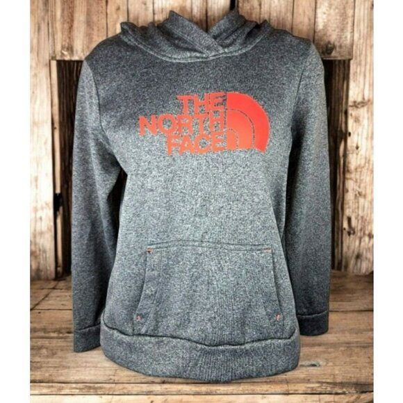 The North Face Womens Grey & Red Pullover Hoodie Small - Picture 1 of 8